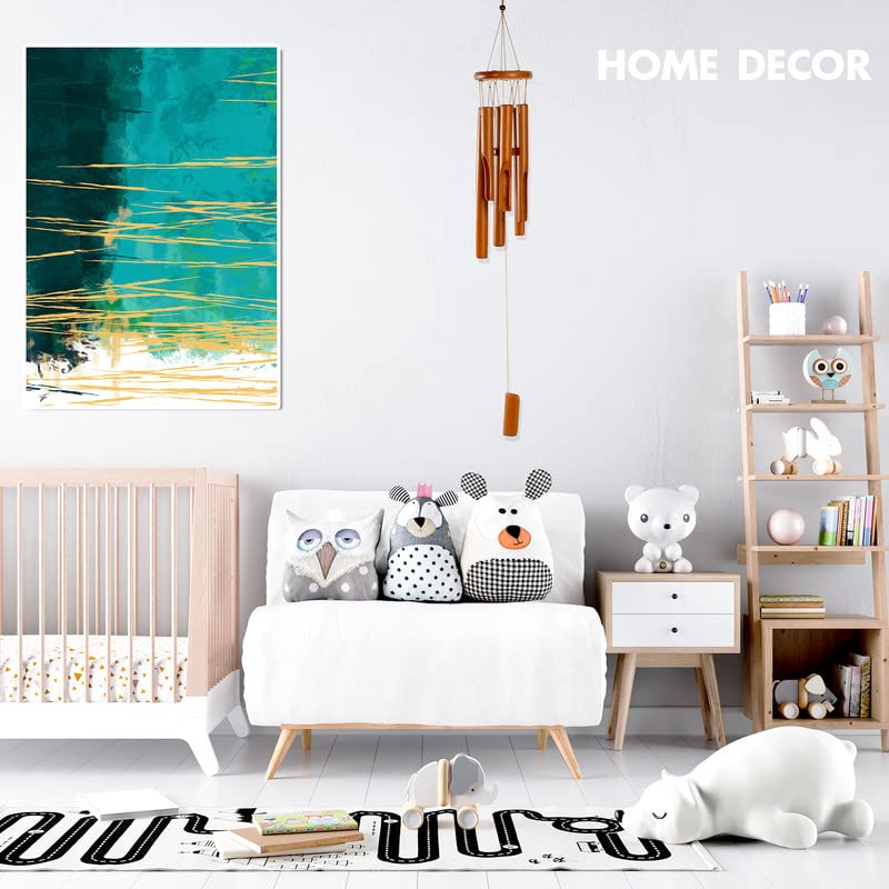 Amazon.co.jp: Sansnow 木製風鈴 屋外/屋内用 天然竹風鈴 美しい深みの